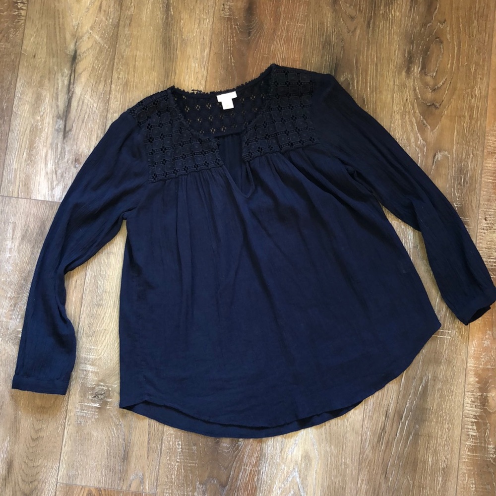 Navy Blue Blouse J. Crew
